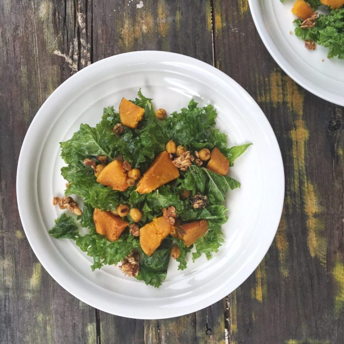 Top 8 allergen free kale butternut squash salad Follow Our Passion blog
