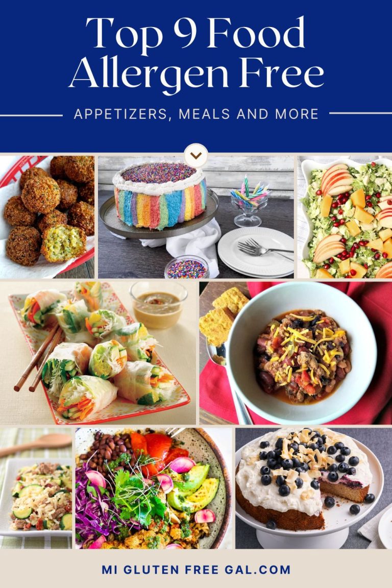 Easy Top 9 Allergen Free Meals, Sides and Desserts