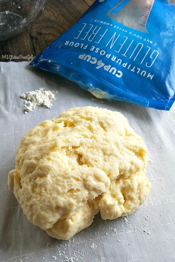 gluten free resurrection rolls dough made with Cup4Cup flour
