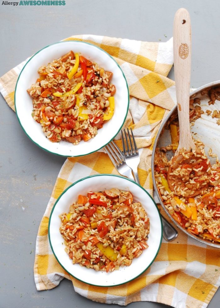 top 8 allergen free gluten-free-30-minute-skillet-jambalaya allergy awesomeness