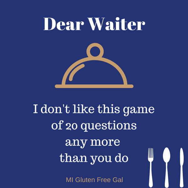 Celiac Disease Truths restaurant 20 questions