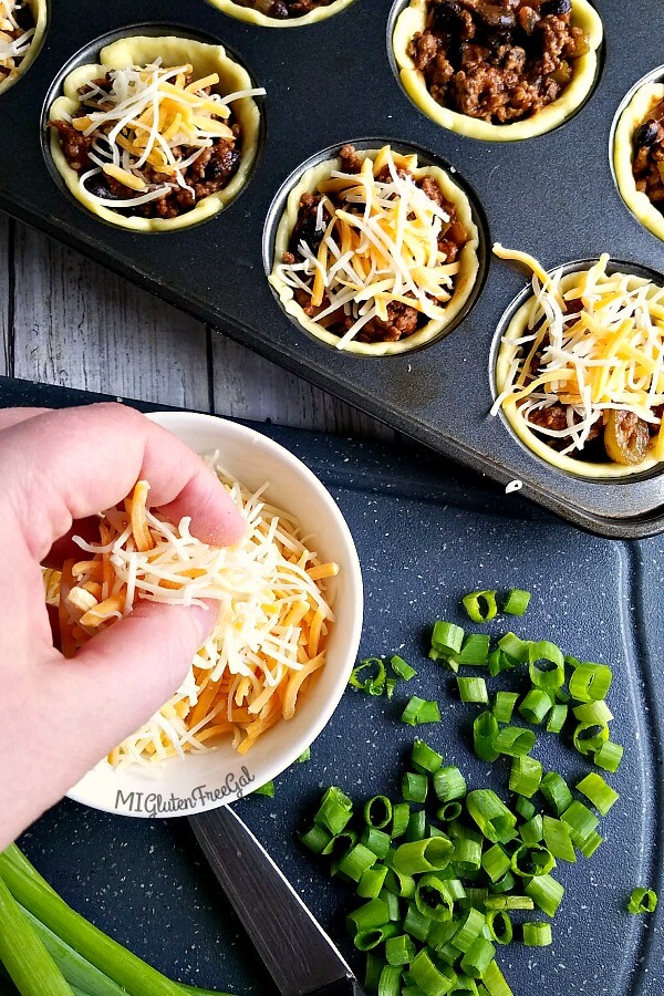 Chebe Gluten Free Enchilada Cups filled