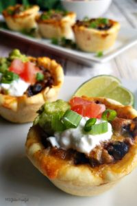 Gluten Free Beef and Black Bean Enchilada Cups