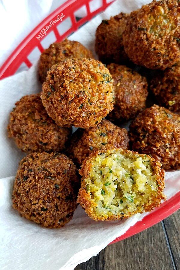 fried gluten free falafel close up photo