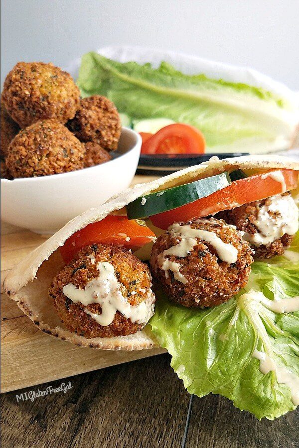 gluten free falafel in BFree Foods pita