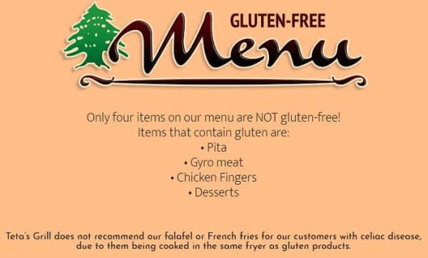 teta's grill gluten free menu