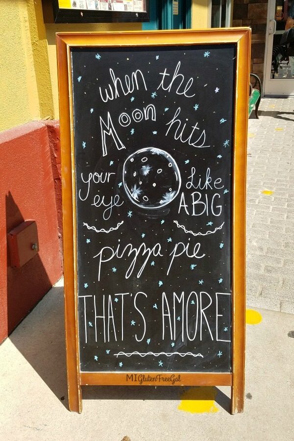 Silver Beach Pizza Chalkboard Sign