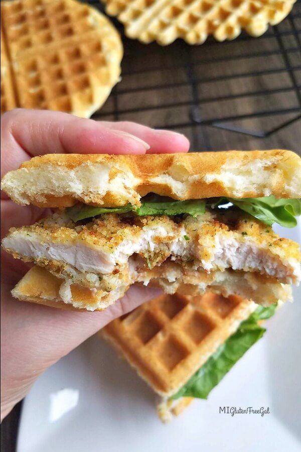 Waffled and Waffle Sandwich close up