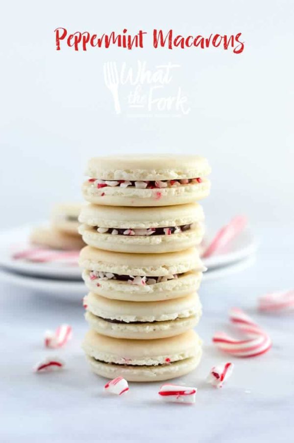 Cultural Gluten Free Christmas Cookies Peppermint-Macarons-Feature What the Fork Blog