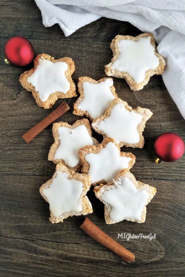 gluten free cinnamon stars laid flat