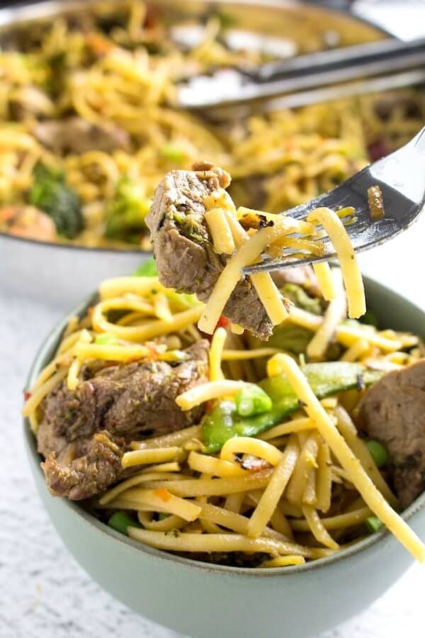 Lunar New Year beef-lo-mein Dishing Delish