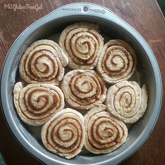 Bob's Red Mill Gluten Free Cinnamon Rolls made with gluten free pizza crust mix