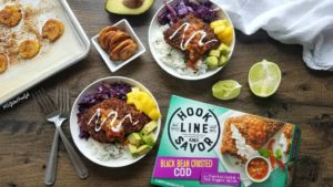 Crusted Cod Taco Bowls with Tostones