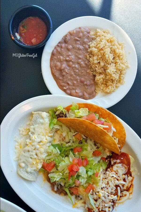 Hidalgo Mexican Restaurant Gluten Free Combo Meal