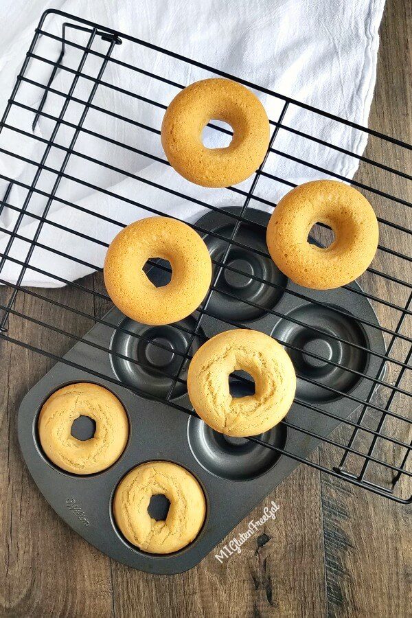 gluten free donut on cooling rack