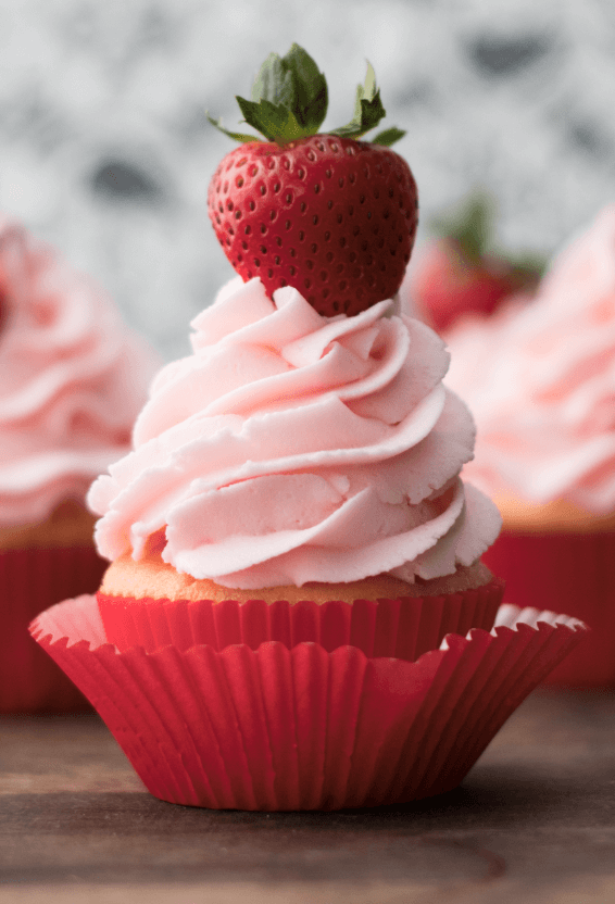 Gluten Free Sassy Bee Strawberry Cupcake