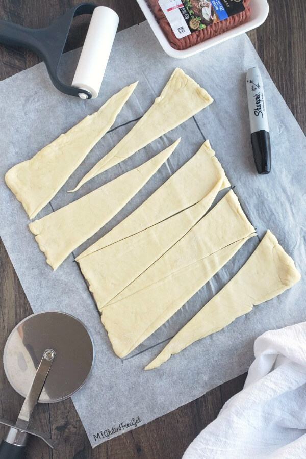 gluten free cheeseburger crescent ring crescent dough triangles