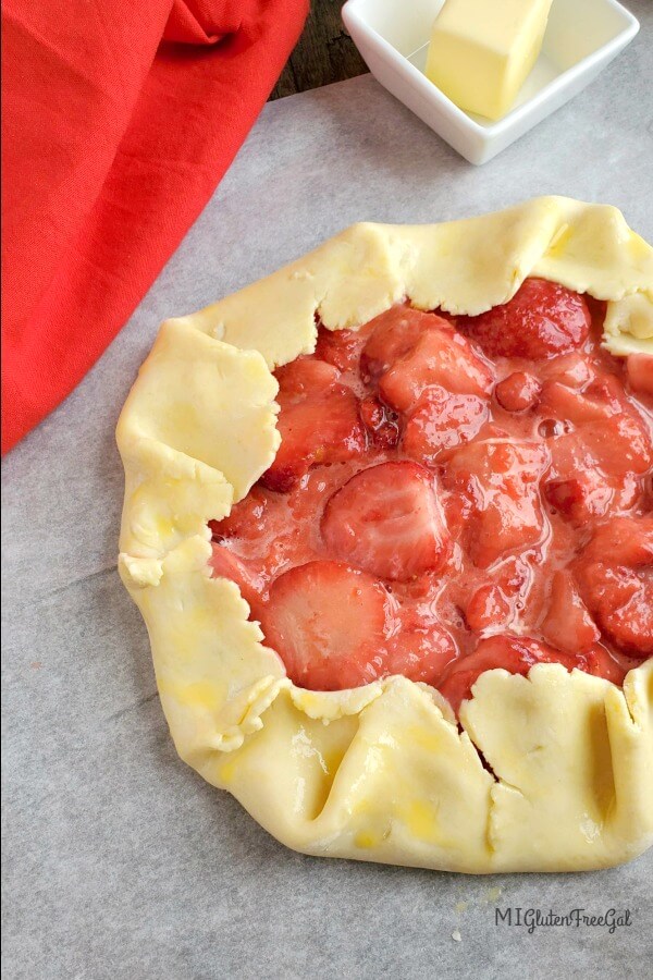 gluten free strawberry galette pre baked