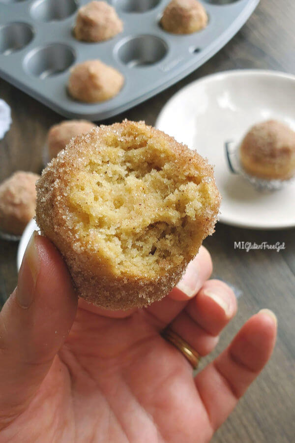 bite size gluten free donut muffins bite taken