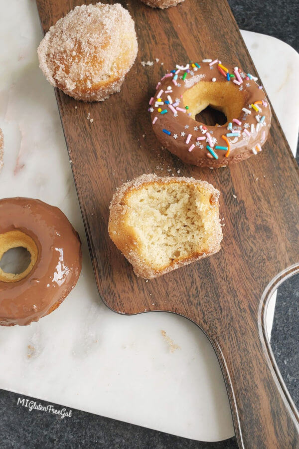 gluten free donut muffins baked in regular size muffin tin