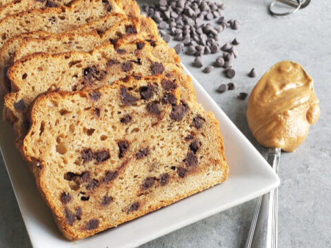 peanut butter bread with Enjoy Life Chocolate Chips