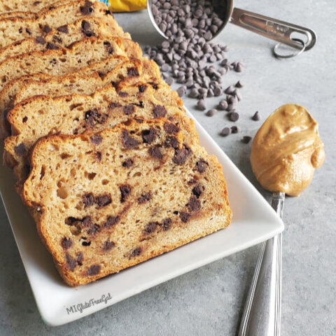 peanut butter bread with Enjoy Life Chocolate Chips