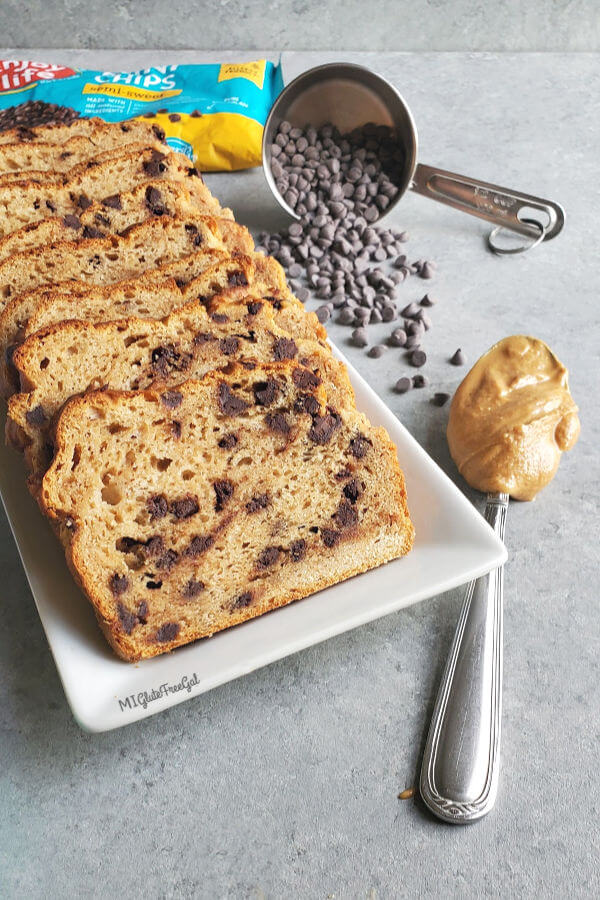 peanut butter bread with Enjoy Life Chocolate Chips