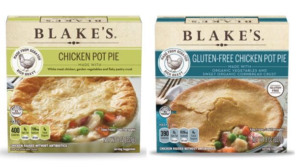 Blakes wheat based vs gluten free pot pies