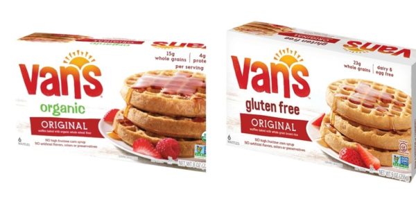 Van's Waffles Wheat vs Gluten Free Packaging