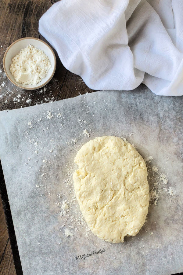 Gluten Free Biscuit Dough made with Cup 4 Cup Flour
