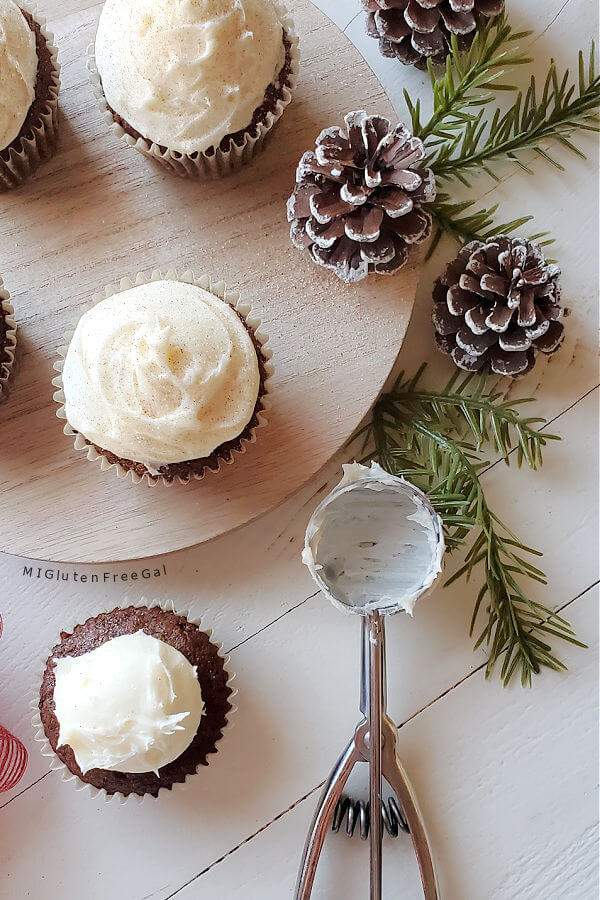 gluten free gingerbread cupcakes