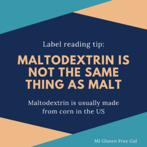 maltodextrin is not the same thing as malt