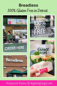 Breadless in Detroit is a 100% gluten free eatery that uses greens as a wrap instead of bread