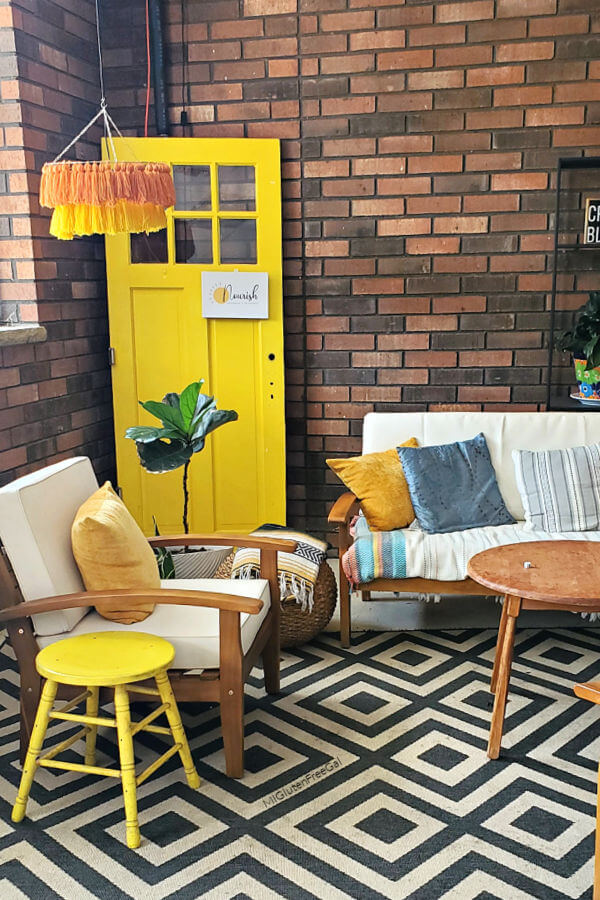 Colorful Seating Area Blissfield Michigan