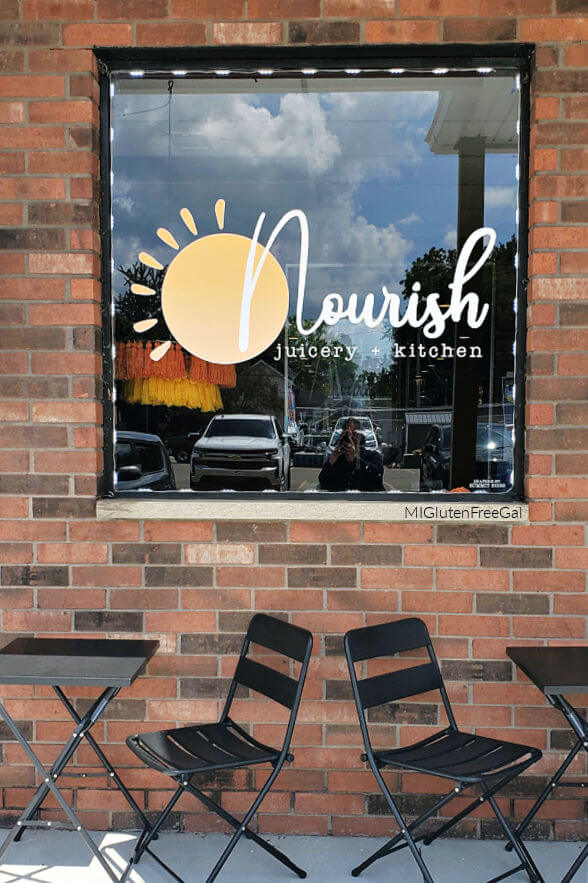 Nourish Juicery and Kitchen Front Windo Blissfield Michigan