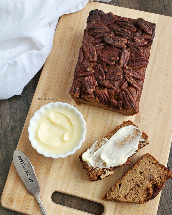 Gluten Free Low Carb Pumpkin Bread from the Easy Diabetes Desserts Cookbook