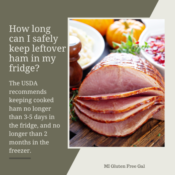 how long can I keep leftover gluten free ham in my fridge?