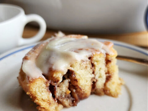 Inside of Gluten Free Cinnamon Roll made with Relative Foods Cinnamon and Sugars