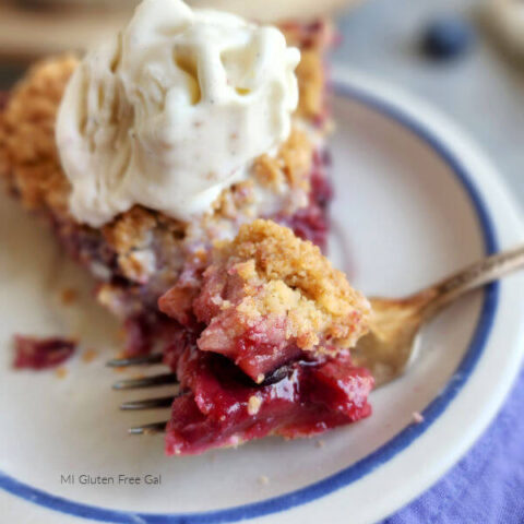 Gluten Free Fruits of the Forest Pie closeup