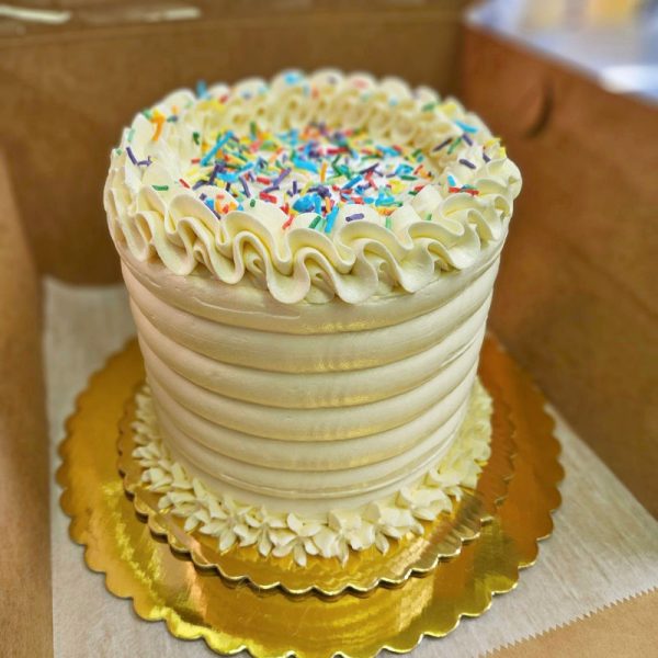 Gluten Free Layer cake made at Bliss Bakery in Holland, Michigan
