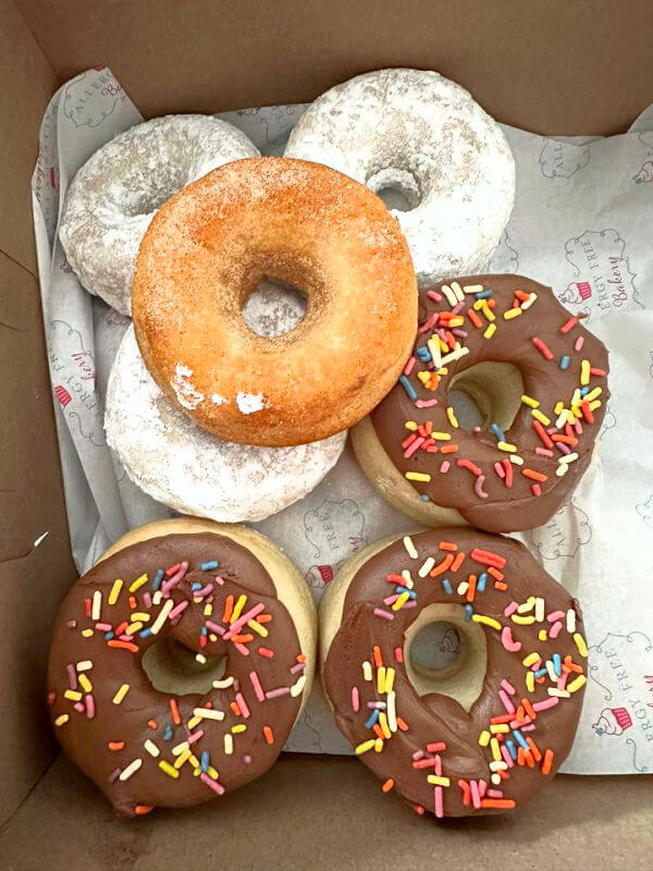 Gluten Free, peanut free and vegan donuts from The Allergy Free Bakery in Shelby Twp Michigan