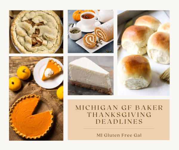 Michigan Gluten Free Baker Thanksgiving Menus and Deadlines