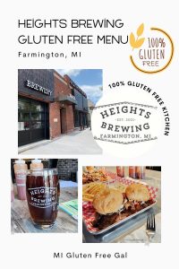 Heights Brewing 100% Gluten Free Menu