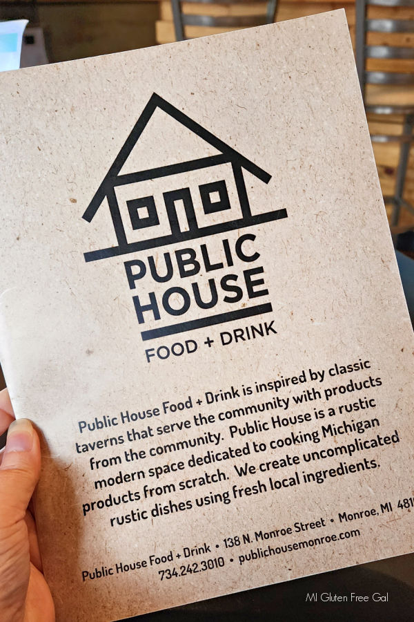 Public House Menu Gluten Free Options