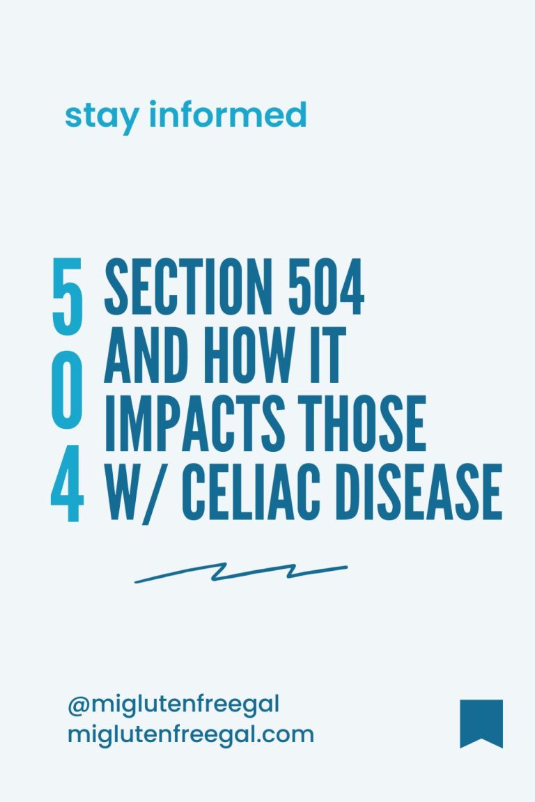 Section 504 – Celiac Disease Edition