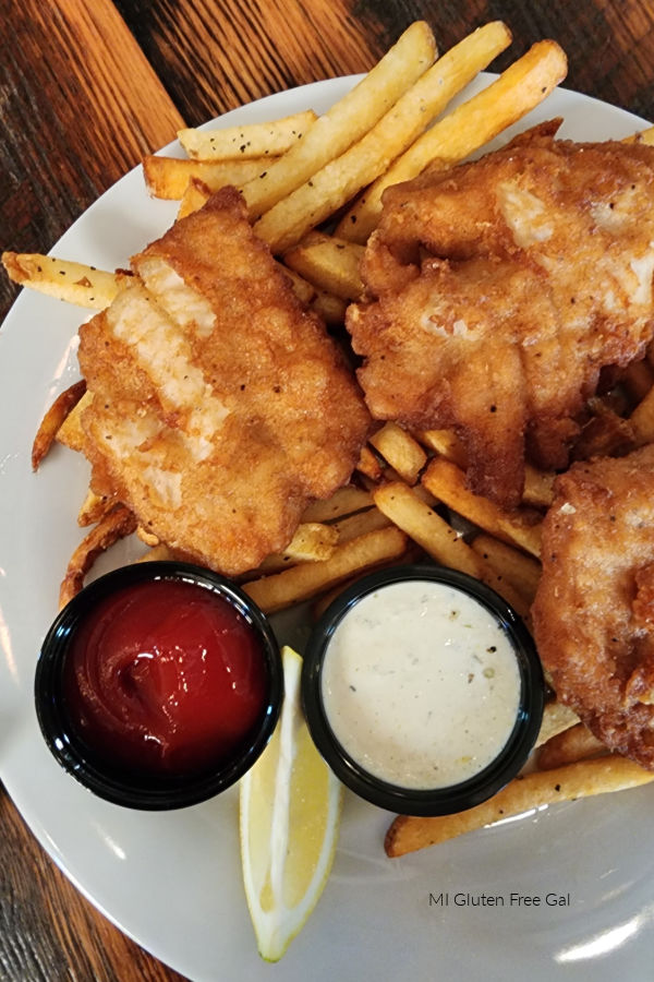 The gluten free fish and chips at Salt Springs Brewery is their most popular entree