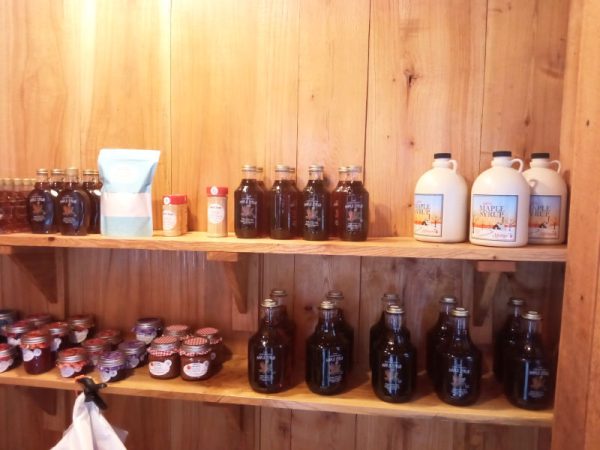 The Bragg Family Farm operates a "Mini Maple Mall" on their property. Pay on the honor system
