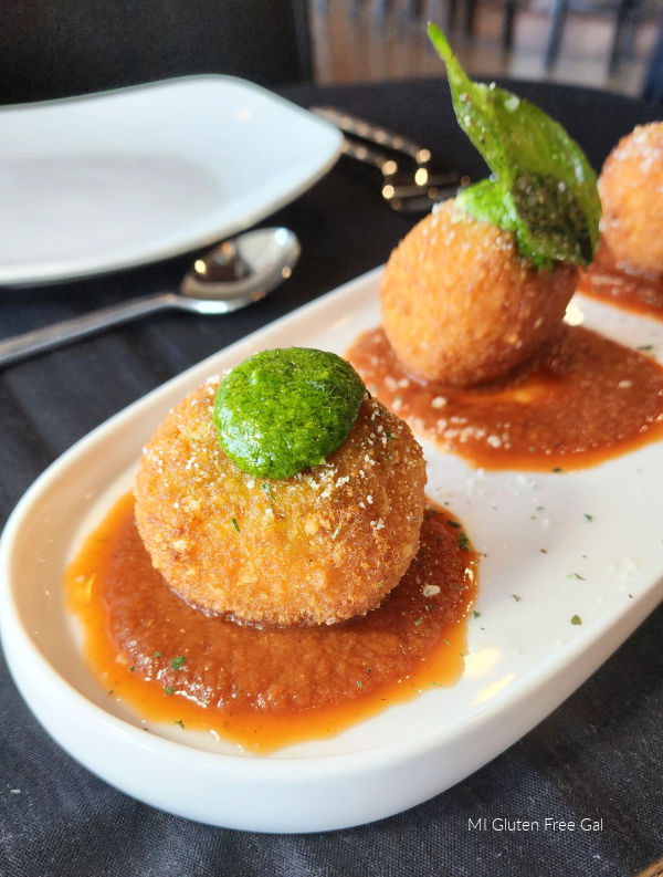 Gluten Free Arancini from Social House in Flint, MI