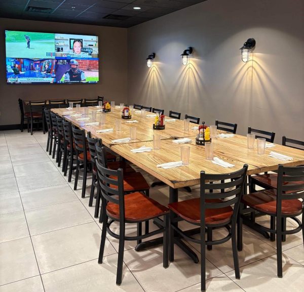 5 Lakes Brew Pub offers a private dining room called The Garage that seats 35 people