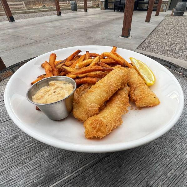 Gluten Free Fish and Chips at Archival Brewing in Belmont, MI